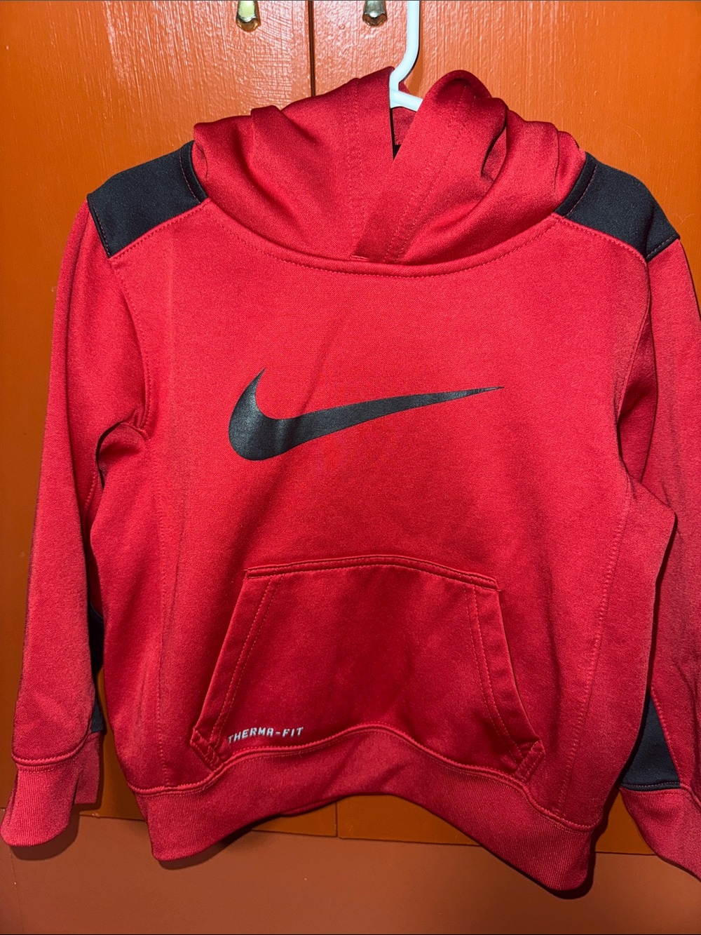 Nike Red and Black Kids Therma-Fit Hoodie